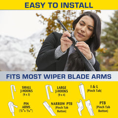 Rain-X Latitude 2-In-1 Water Repellent Wiper Blades β 22" (Pack of 2)