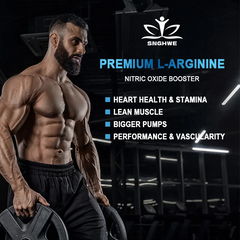 L-Arginine Supplement Boost Endurance – Energy, Strength, Vascular & Muscle Support for Men | Nitric Oxide Precursor for Peak Performance