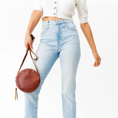 Leather Circle Crossbody.