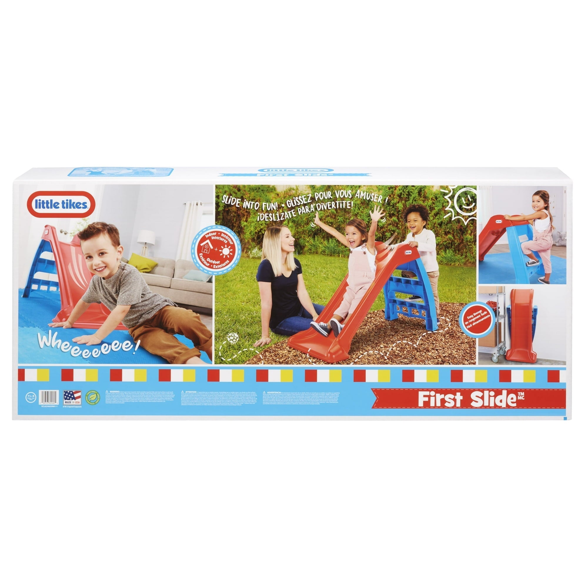 Little Tikes First Slide, Easy Set Up Playset, Indoor Outdoor Backyard, Easy to Store, Toy for Toddler, Kids, 18 Months