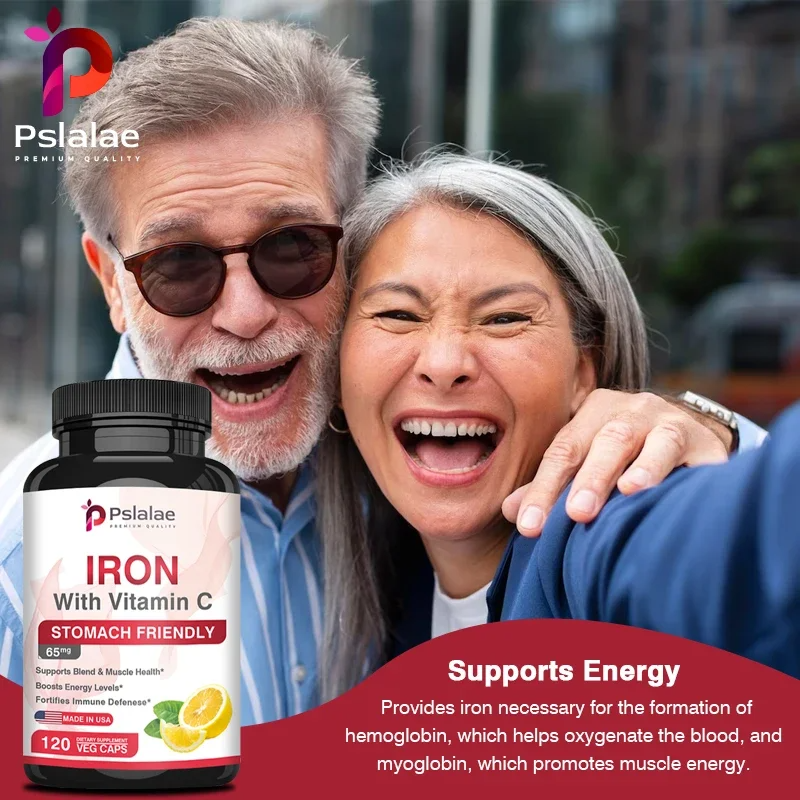 4-in-1 Calcium Supplement for Women & Men – Bone & Heart Health Support with Vitamin D3, K2 & Iron, Boosts Immunity & Energy
