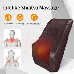 Boriwat™ Deep-Relief Neck & Back Massager — Shiatsu Kneading Massage with Soothing Heat for Instant Comfort & Daily Stress Relief