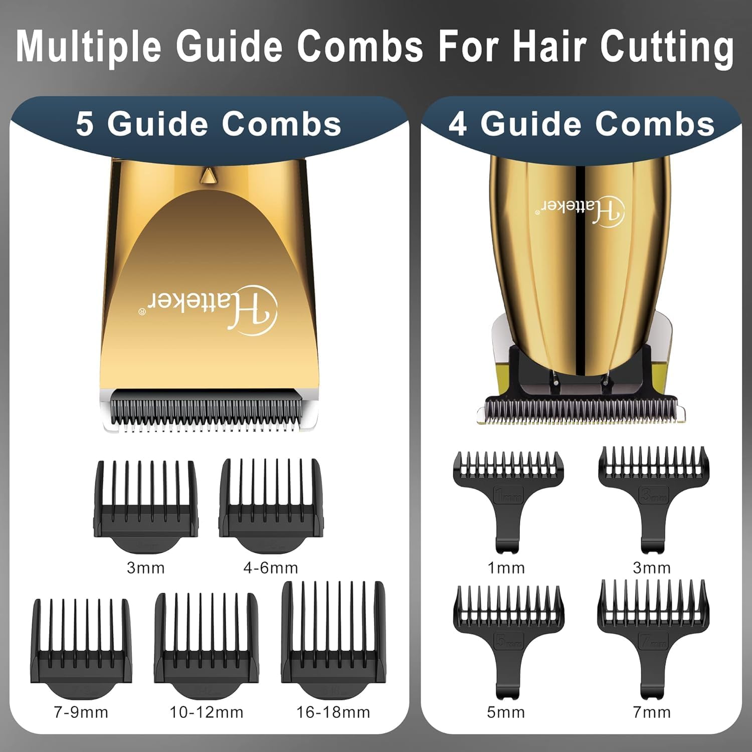 Hatteker™ Gold Edition Pro Grooming Kit Blade Trimmer Set