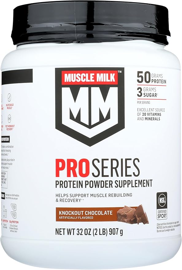 Muscle Mlk Pro Series 50 Knockout Chocolate Protein Powder, 2 Pounds