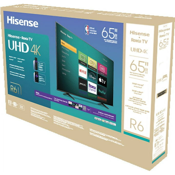 Hisense 65" Class 4K UHD LCD Roku Smart TV HDR R6 Series 65R6E4
