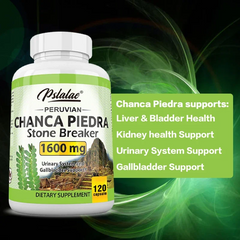 Chanca Piedra Kidney Cleanse Supplement – 1600mg Stone Breaker Formula for Kidney & Gallbladder Support | Natural Detox & Urinary Tract Health