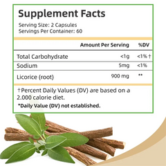 Licorice Root Capsules – Antioxidant & Digestive Support