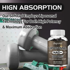 Liposomal NAD+ Supplement – Boost Cellular Energy, Enhance Endurance, Promote Healthy Aging & Brain Function | High Absorption Formula for Men & Women