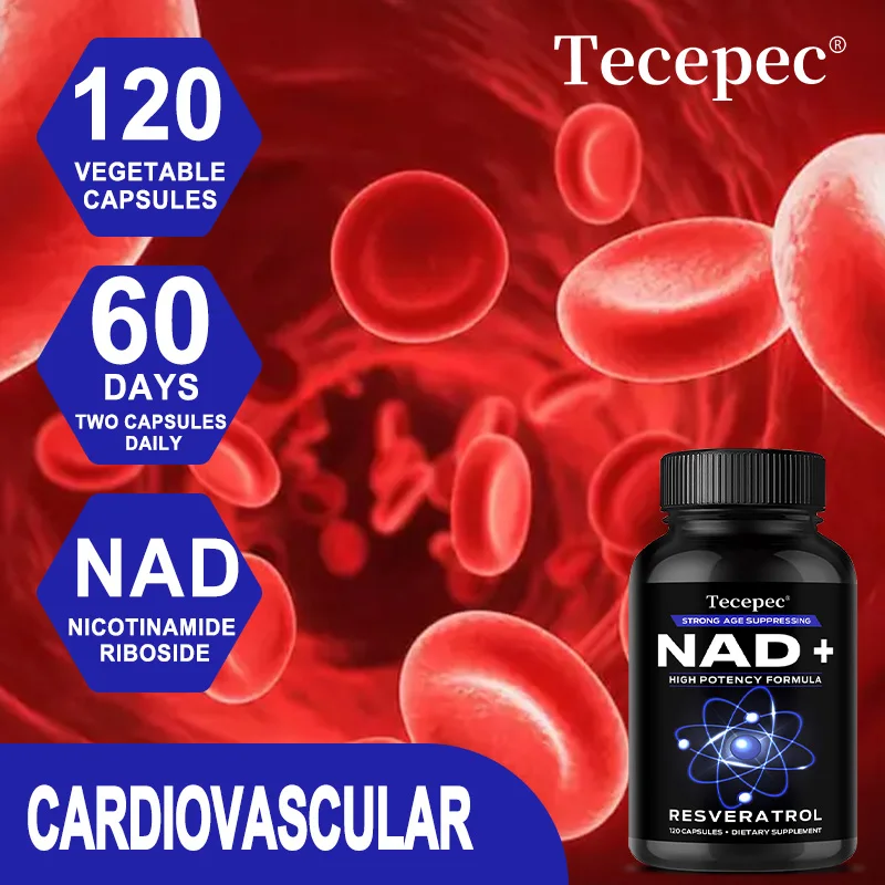 NAD+ Supplement with Quercetin & Resveratrol – Boost Cellular Energy, Muscle Recovery, Brain & Heart Health | Anti-Aging Antioxidant Support