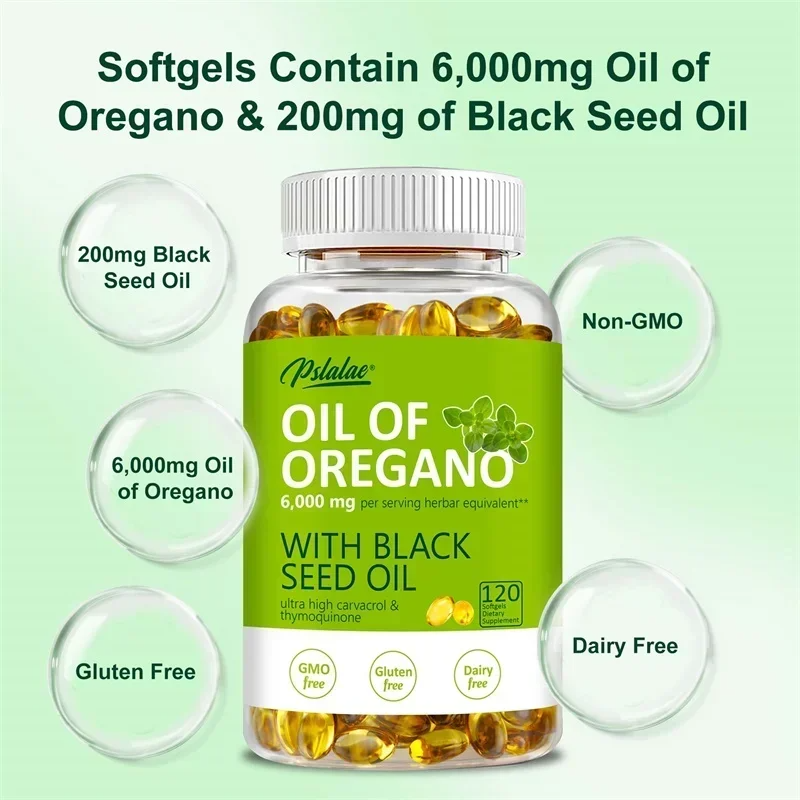 Oregano Oil Capsules – Natural Immune Support & Gut Health Booster | Antioxidant-Rich Herbal Supplement for Digestion, Inflammation & Overall Wellness