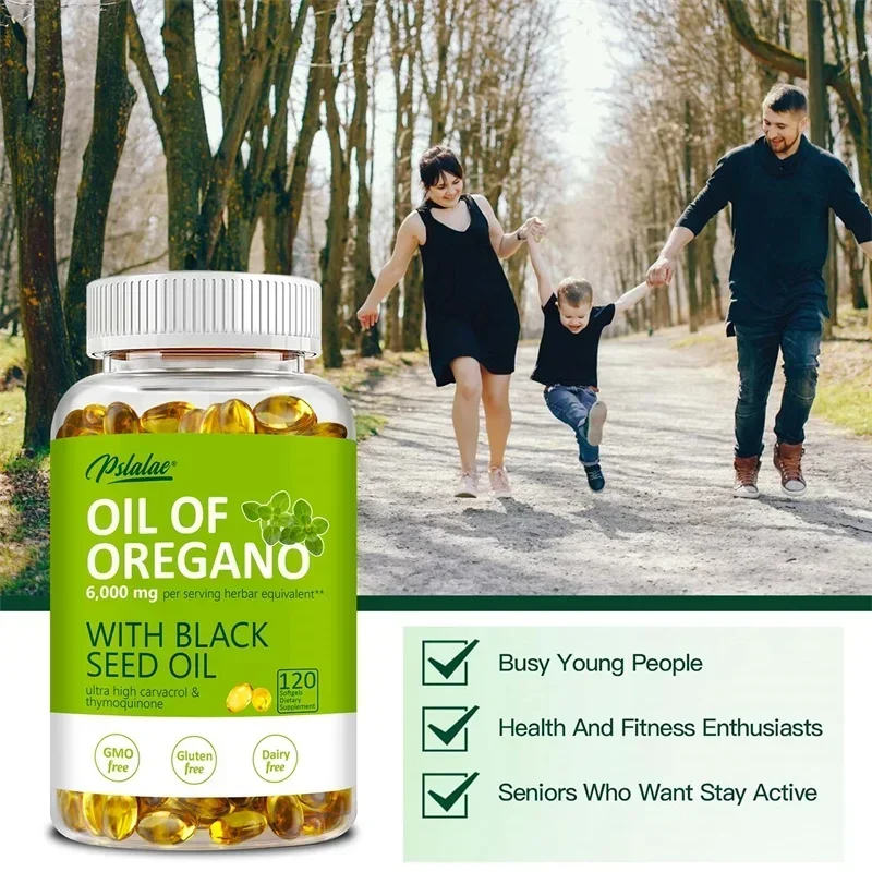 Oregano Oil Capsules – Natural Immune Support & Gut Health Booster | Antioxidant-Rich Herbal Supplement for Digestion, Inflammation & Overall Wellness