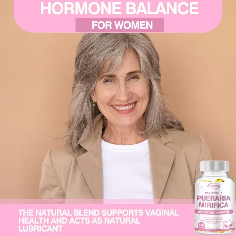 Pueraria Mirifica Breast Enhancement Supplement – Natural Estrogen Booster for Fuller, Firmer, Rounder Breasts – Hormonal Balance & Anti-Aging Support for Women
