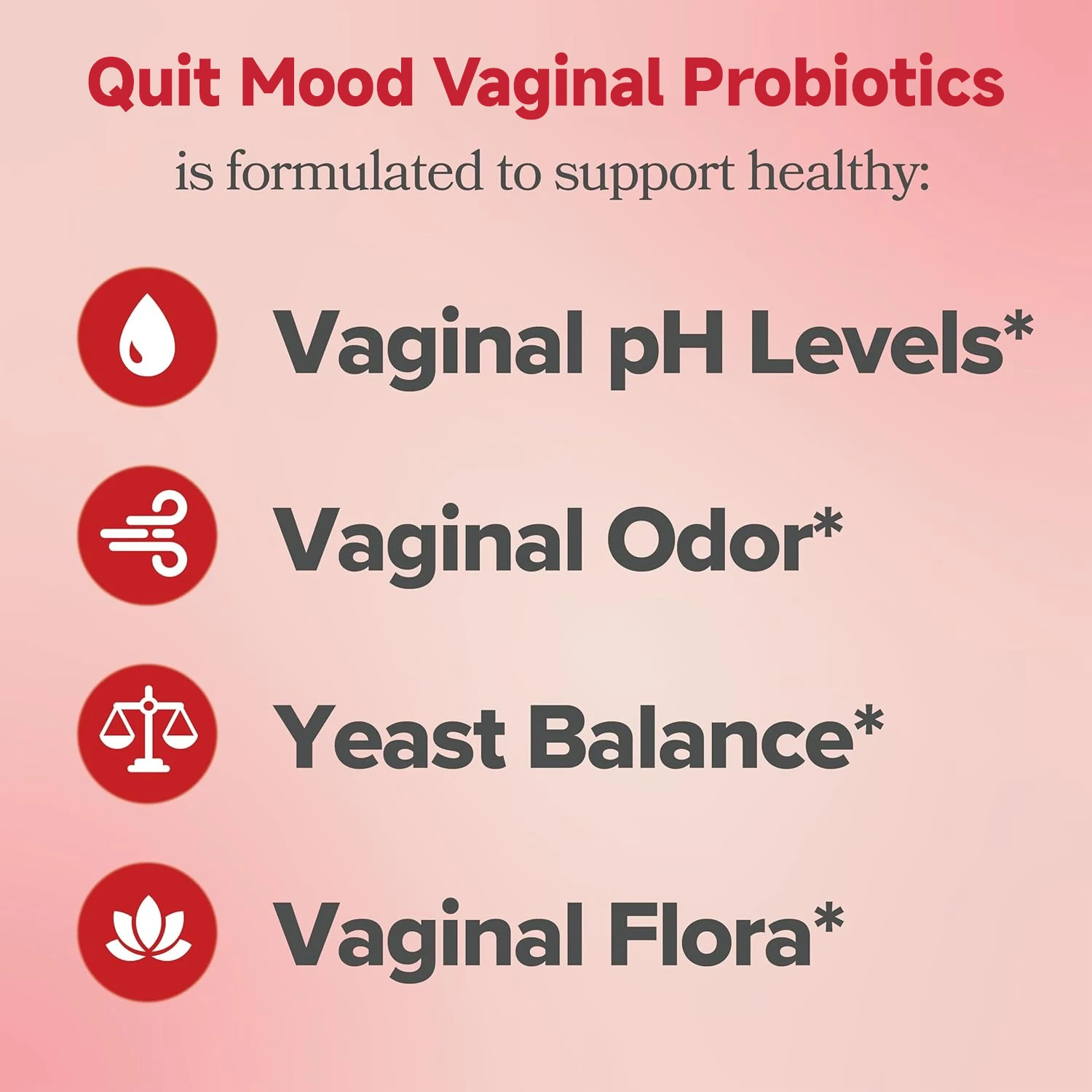 Quit Mood Probiotics for Women – Daily Vaginal & Digestive Health Support | PH Balance, Immunity & Gut Wellness with Lactobacillus Blend