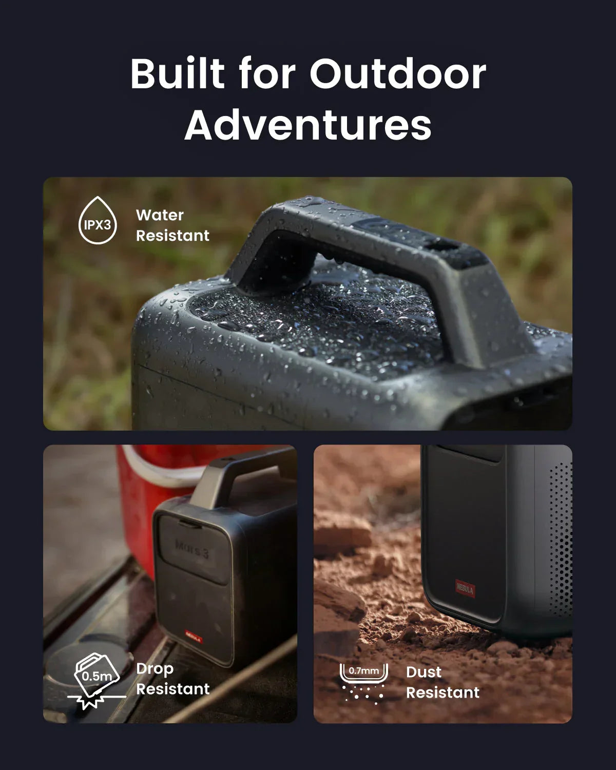 Mars 3 | Outdoor Projector with Long Playtime