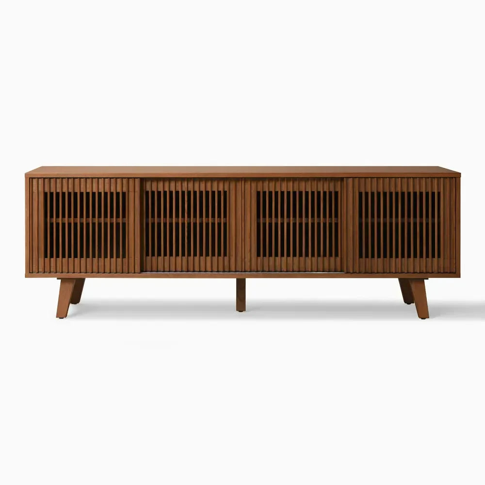 Astrid 70" MCM Slatted Media Console