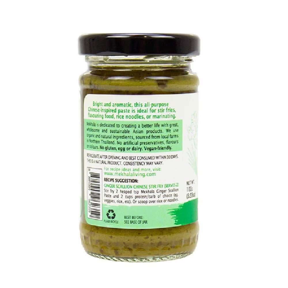 FOOD CULTURE MEKHALA 100% Natural Vegan Gluten Free Organic Ginger Scallion Paste 100g