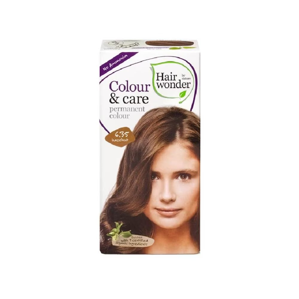 HAIR WONDER Colour & Care Organic #6.35 Hazelnut (For Beautiful And Glamorous Colour, Healthy, Strong And Silky Soft Hair) 100ml