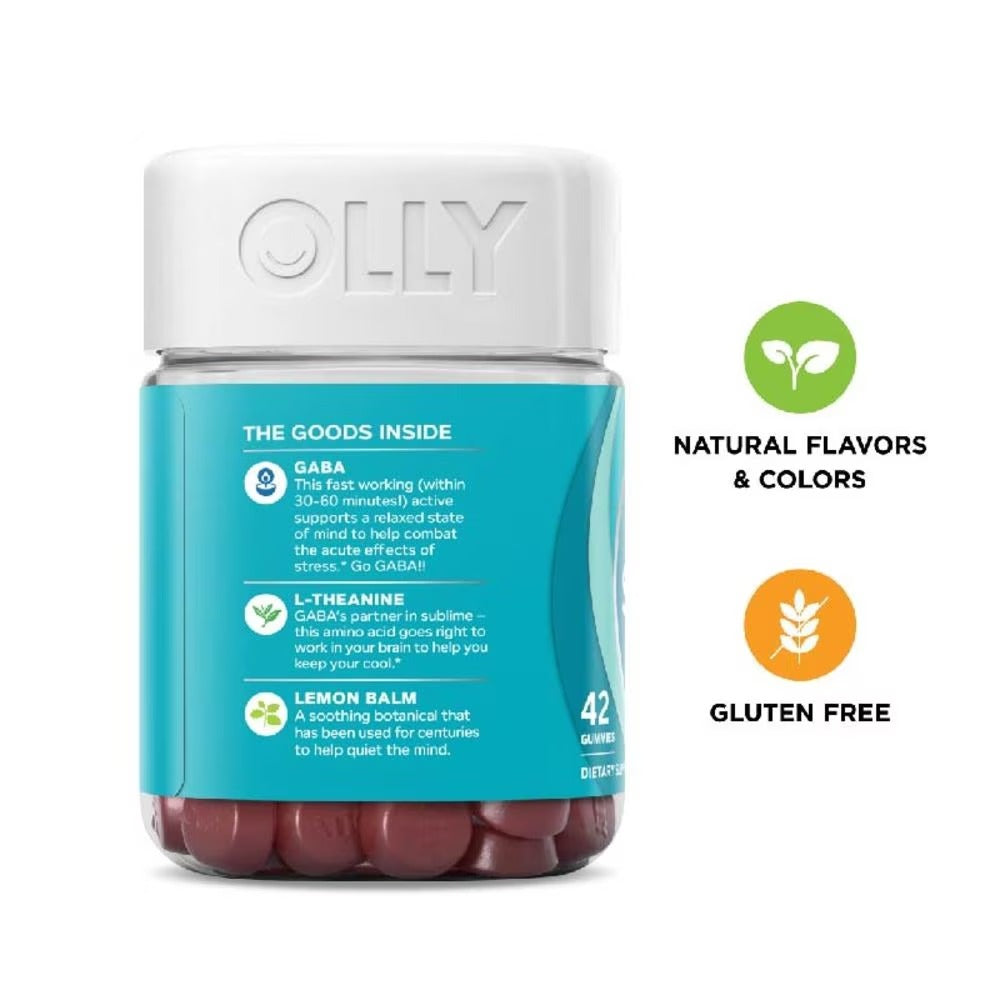 OLLY Goodbye Stress Gummy Supplement with GABA (Keeping Calm and Staying Alert) 21 Day Supply 42s