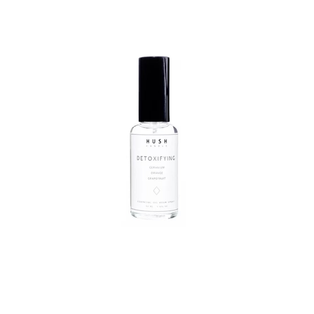 HUSH CANDLE Detoxifying Packset consists Rose Candle 113g + Detoxifying Roll-on 10ml + Detoxifying Room Spray 50ml