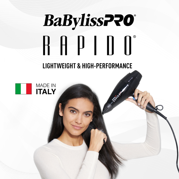 Rapido Black Dryer – Italian-Made Power, Featherlight Precision