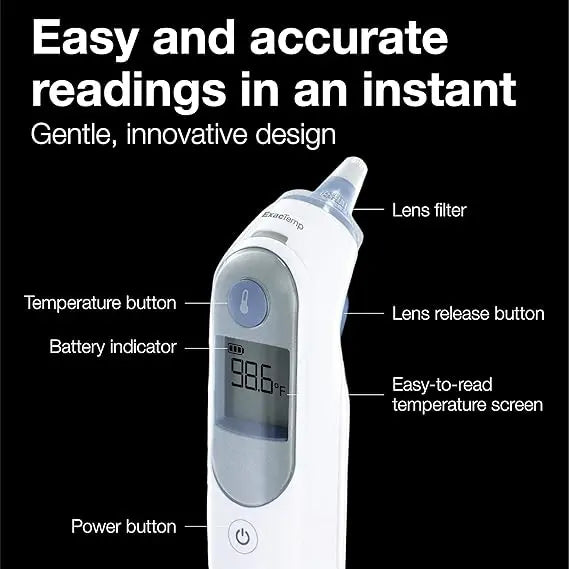 Braun ThermoScan 5 Ear thermometer | ExacTemp Stability Indicator | Digital Display | Baby and infant friendly | No. 1 Brand recommended by pediatricians1 | IRT6500.