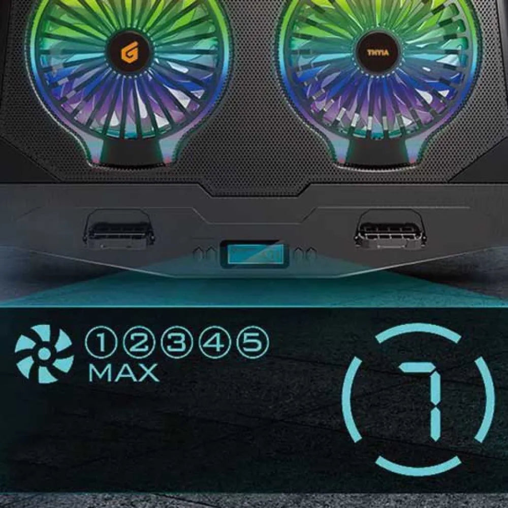 Conceptronic THYIA02B 17´´ RGB Laptop Gaming Cooling Base