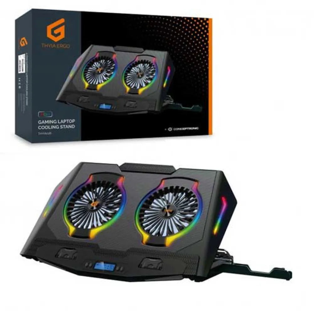 Conceptronic THYIA02B 17´´ RGB Laptop Gaming Cooling Base