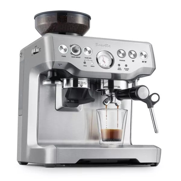 Breville Stainless Steel Barista Express Espresso Machine Light Silver